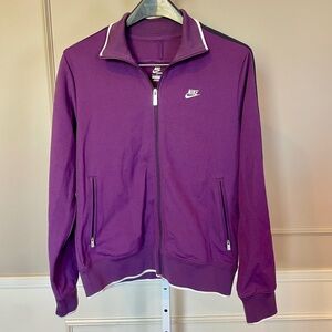 Nike Women's Y2K Track Jacket Purple Embroidered Never Worn Plum Retro